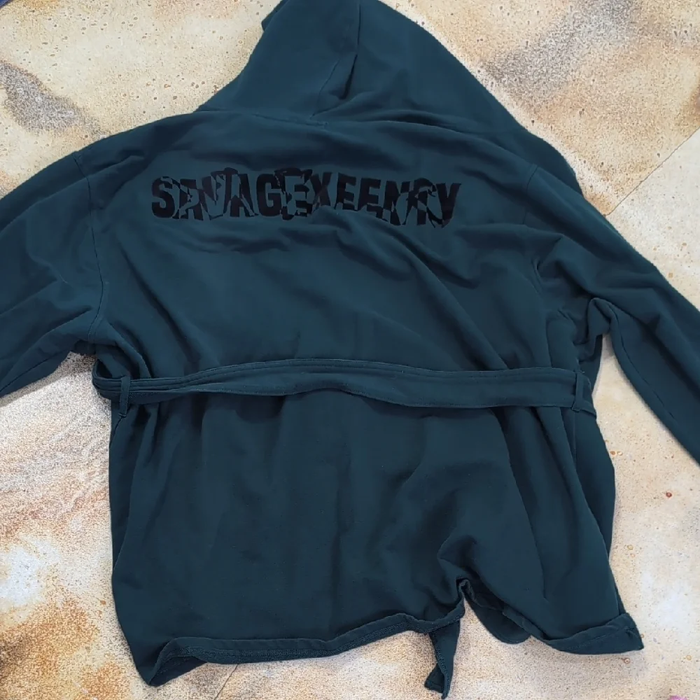 Savage X Fenty | Forest Green Cotton Hooded Robe Size XL - Picture 11 of 12